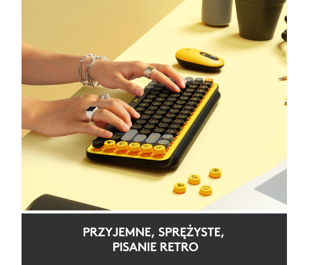 LOGITECH POP KEYS Black & Yellow US INTL - 716616 - zdjęcie 8